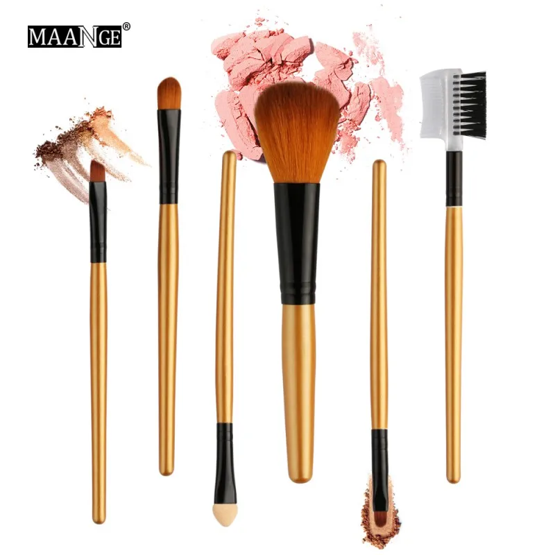 

MAANGE Make Up Brush Kit Makeup Brushes Set for Eye Shadow Eyeliner Eyelash Mascara Lip Powder Eye Beauty Tool 6 pcs