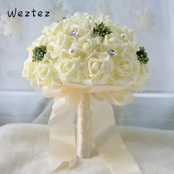 

Bridal Bouquets Crystal Wedding Bouquet Brooch Bouquet Wedding Accessories Bridesmaid Artificial Wedding Flowers 653