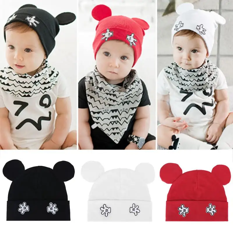

A Hat For A Boy Baby Flanging Hats For Girls Children Cartoon Mouse Children's Hats for Kids Boys Winter Baby Caps Hat