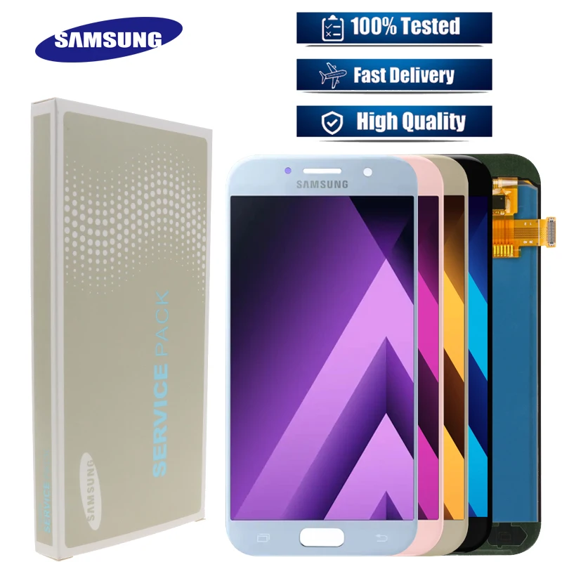 ЖК дисплей для SAMSUNG Galaxy A5 2017 A520 A520F сенсорный экран с дигитайзером сменные детали