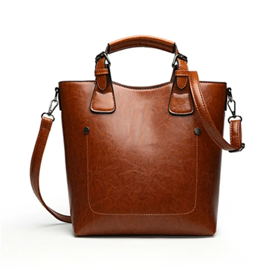 Новинка, женские роскошные сумки, высокое качество, женские сумки, дизайнерские, из искусственной кожи, женские, для досуга, на плечо, через плечо, женская большая сумка-тоут - Цвет: Brown