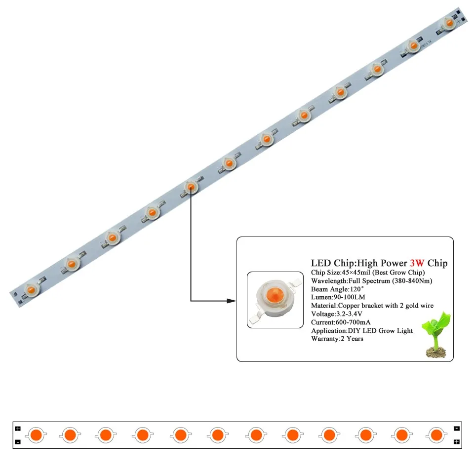 36W full spectrum led platine