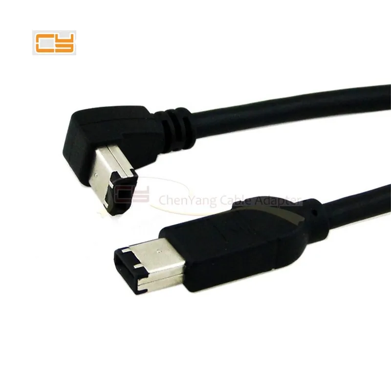 IEEE 1394 1394a Firewire 400 6pin 90 Degree Down Right Angled to 6pin