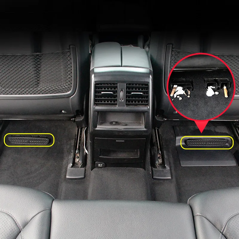 Inner Console Rear Air Vent Outlet Cover Trim 2pcs For Mercedes-Benz ML W166 2012-2015 GL X166 2013-2015 