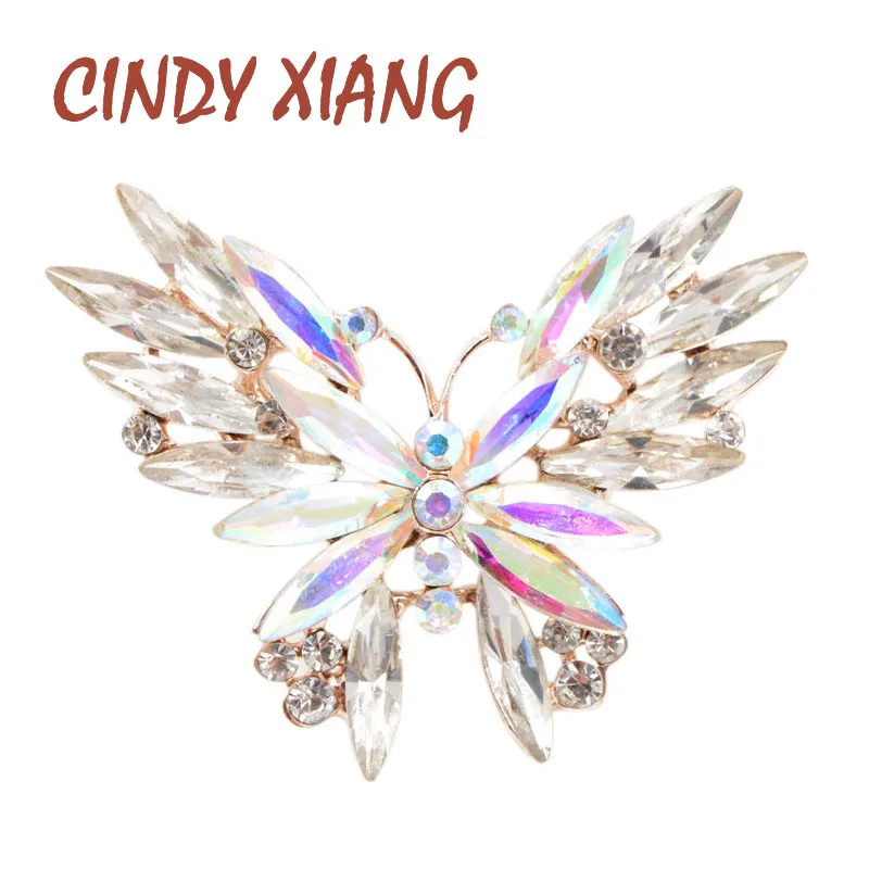 Женская брошь в виде бабочки CINDY XIANG элегантное украшение инкрустированное
