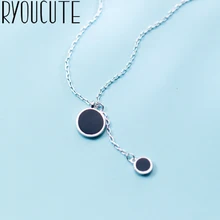 RYOUCUTE Настоящее чистое серебро 925 пробы ювелирные изделия в стиле бохо длинные кисточки круглое колье-цепь для женщин Подарки воротник Коле