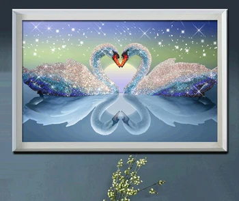 

5D Diamond Painting Love swan diamond Mosaic Resin Home Decor, Diamond Embroidery Cross Stitch Valentine's Day present
