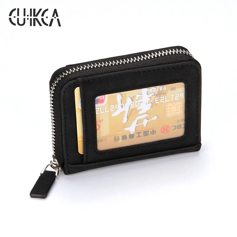 CUIKCA Новый RFID кошелек женский мужской Carteira короткий нубук кожаный тонкий на