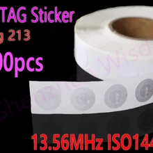 1000 шт./лот NFC NTAG213 тег Стикеры 13,56 МГц ISO14443A NFC Теги с фокусным расстоянием 25 мм Стикеры s для всех с поддержкой NFC для телефона