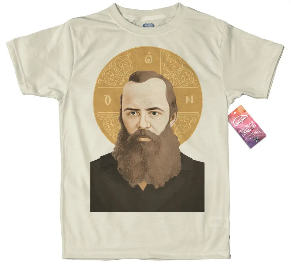 

T-Shirt 2019 Fashion Men Classic Tops Tee Shirts Fyodor Dostoevsky T Shirt Design Summero Neck Tshirt