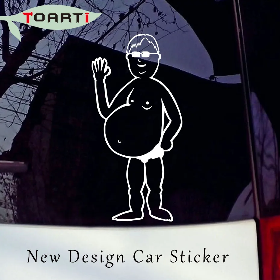 

Funny Fat Old Man Guy Vinyl Decals Car Sticker Waterproof Auto Styling Sticker Modern Design Cars Door Window Decorative