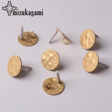 Серьги, аксессуары для изготовления ювелирных изделий, цинковый сплав, Золотая Рябь, круглая основа, серьги, разъем 16 мм, 6 шт./лот, аксессуары для DIY