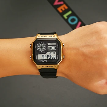 

New Fashion Casual Men's Sports Watch Analog Digital Military Army LED Waterproof Wrist Watch Men Relogio Masculino Reloj