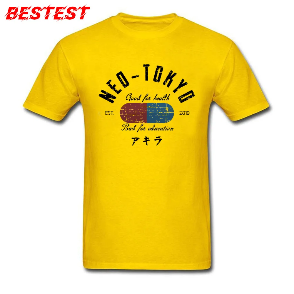 Customized Neo Tokyo Tshirts for Students 2018 Fashion Summer Fall O Neck Cotton Fabric Short Sleeve Tshirts Tee Shirt Neo Tokyo yellow