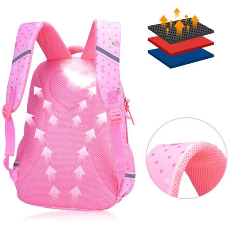 Waterproof Dot Printing Schoolbag for Girls | Large Capacity Travel Backpack for Kids | Children School Bags in 2 Sizes image 4