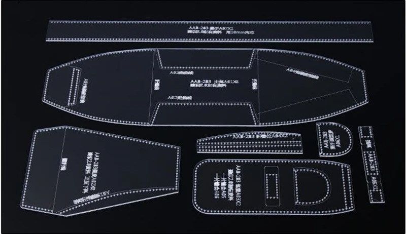 1 комплект сумка на плечо женская сумочка шаблон прозрачный акриловый кожаный узор DIY пошив кожаных изделий шаблонные трафареты 14*15*14 см