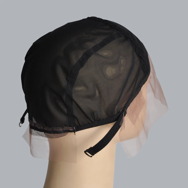 Lace Front Wig Cap For Making Front Lace Wig With Adjustable Straps And Guide Line Glueless Weaving Extension Cap Swiss Lace Cap