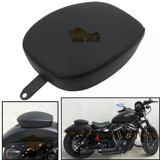 Sedile Passeggero Per Harley Sportster 883 E 1200 - Pillion Posteriore In Pelle Sintetica Nera