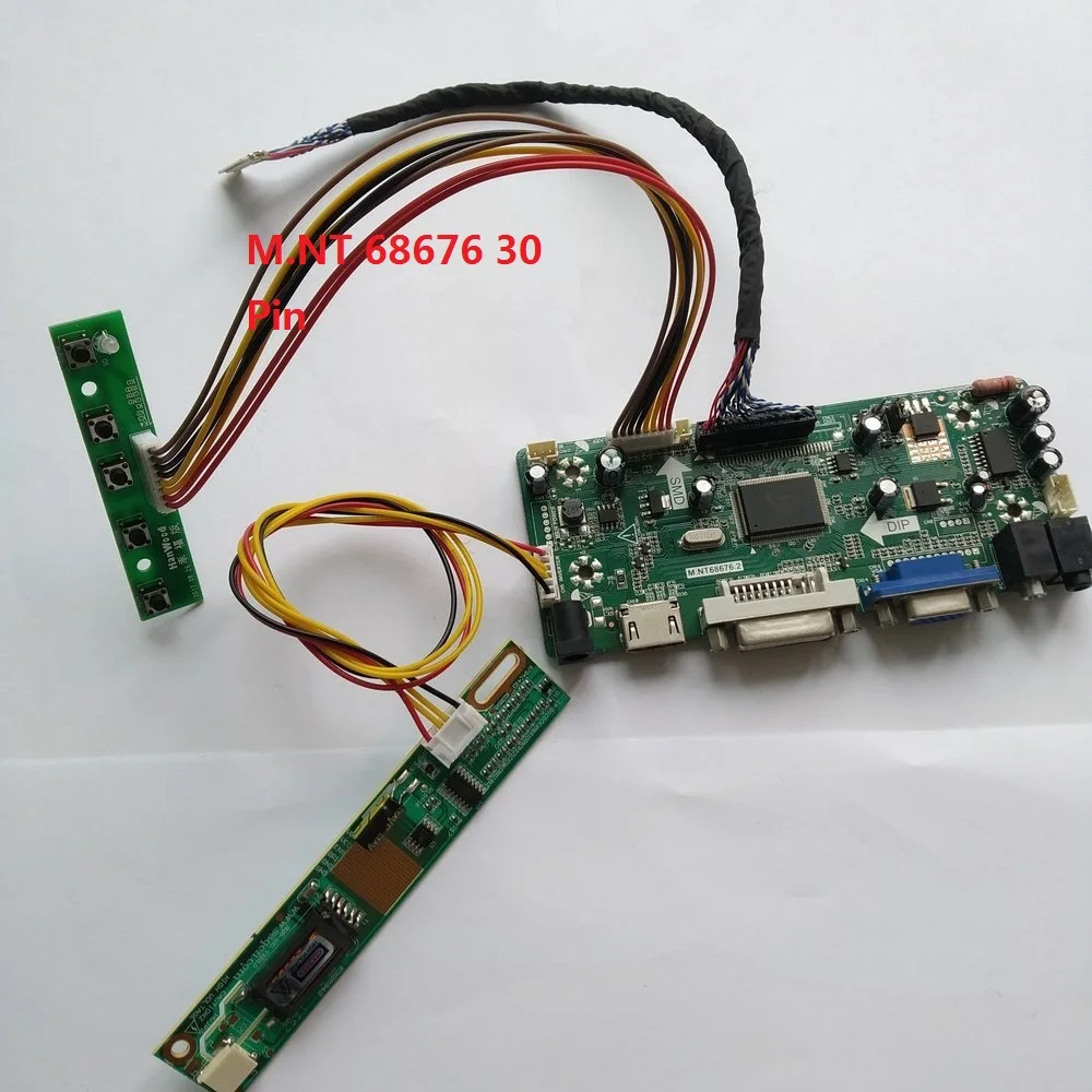 HDMI+DVI+VGA LCD Screen Controller Board Kit for LP154WU1 NT68676 TL B1