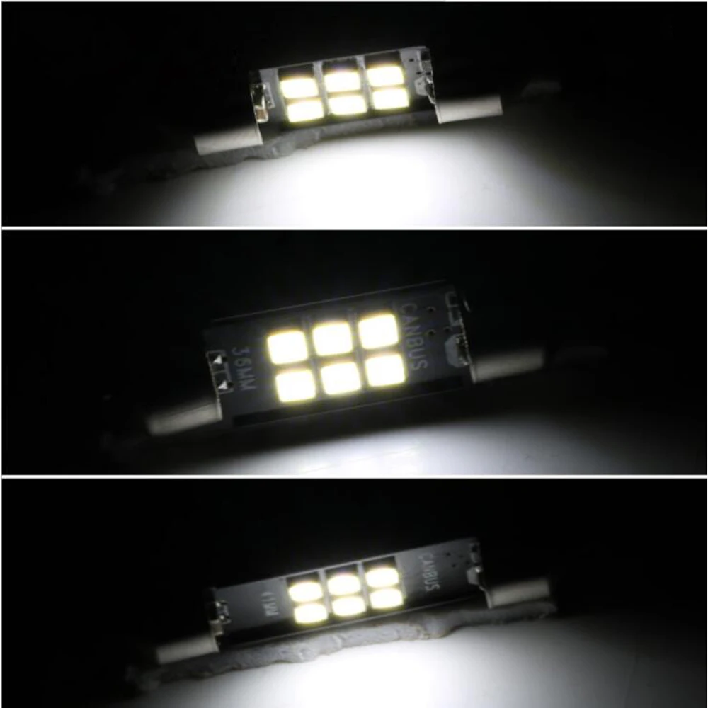 1 шт. гирлянда лампы CANBUS 31 мм 36 39 41 C5W светодиодный без ошибок 3030 6 SMD интерьерные для