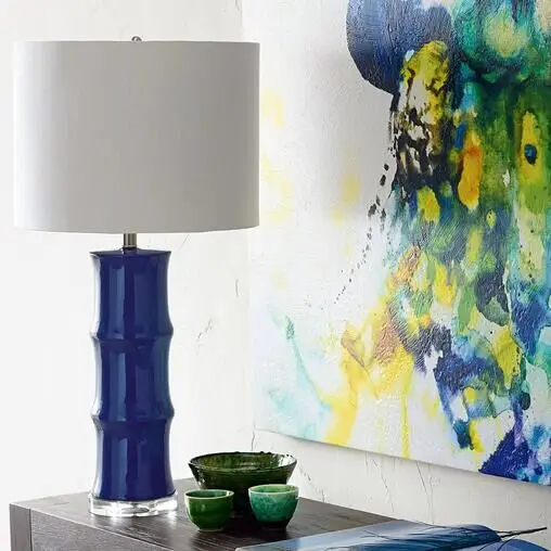 

table lights home lighting blue ceramic table lamp classical bedroom bedside restaurant Chinese modern ZA FG279