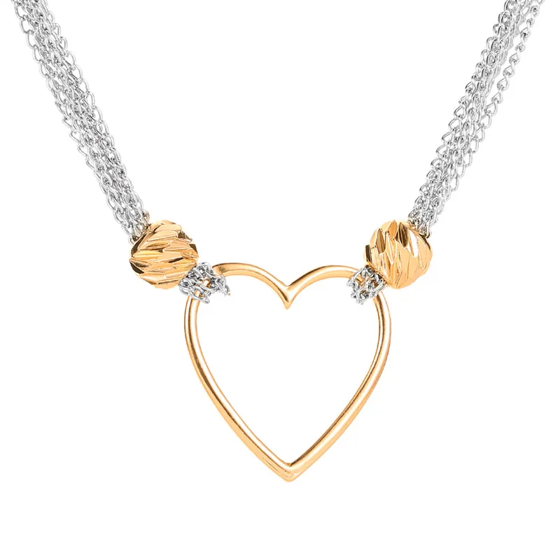 Минималистичный тонкий золотой браслет в форме сердца, очаровательные браслеты для женщин, подарок для дам, милый романтический браслет с грушей и сердечком, модные ювелирные изделия - Окраска металла: necklace