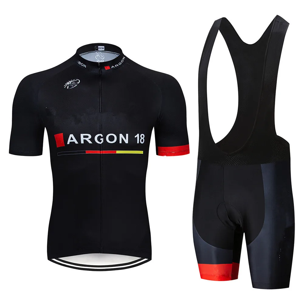 

2019 The New Men's Summer Mountain Bike Cycling Jersey Breathable and quick-drying Black wear resistant Cycling Clothing set
