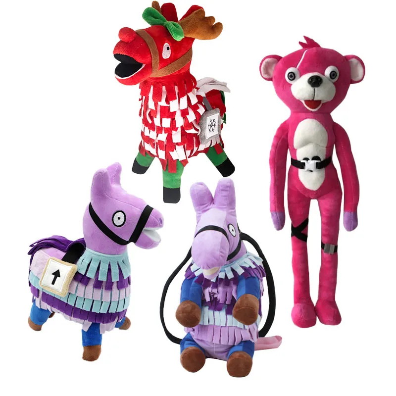 

Game Stash Llama Plush Toys Cuddle Team Leader Pink Bear Stuffed Animal Dolls Christmas Stash Alpaca Rainbow Horse Doll Gift