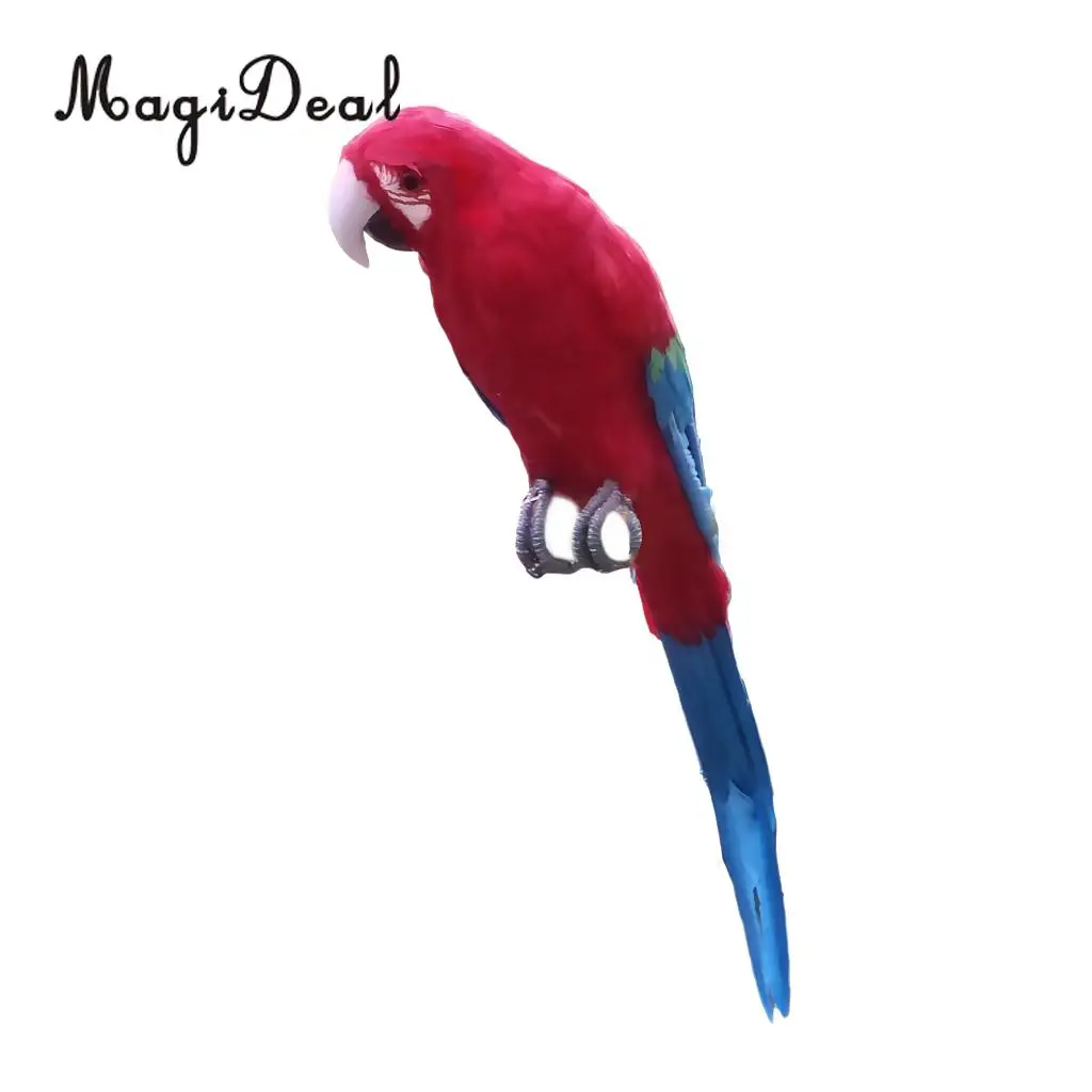 MagiDeal Artificial Bird Realistic Parrot Goose Cormorant Swallow Swan Figurine Garden Decor Craft