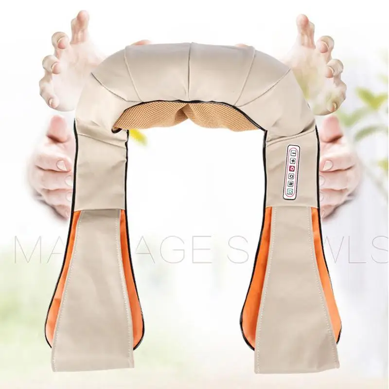 

U Shape Electrical Shiatsu Neck Relaxation Treatments Back Shoulder Body Massager Office Worker Infrared Heated Kneading Massage