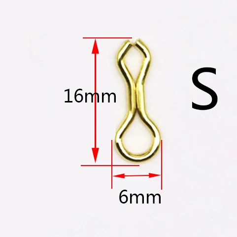 Simpleyi, 50 шт., рыболовный соединитель, защелки, латунная проволока, грузило, люверсы для ловли карпа, вертлюги, аксессуары для рыболовных снастей - Цвет: S  50pcs