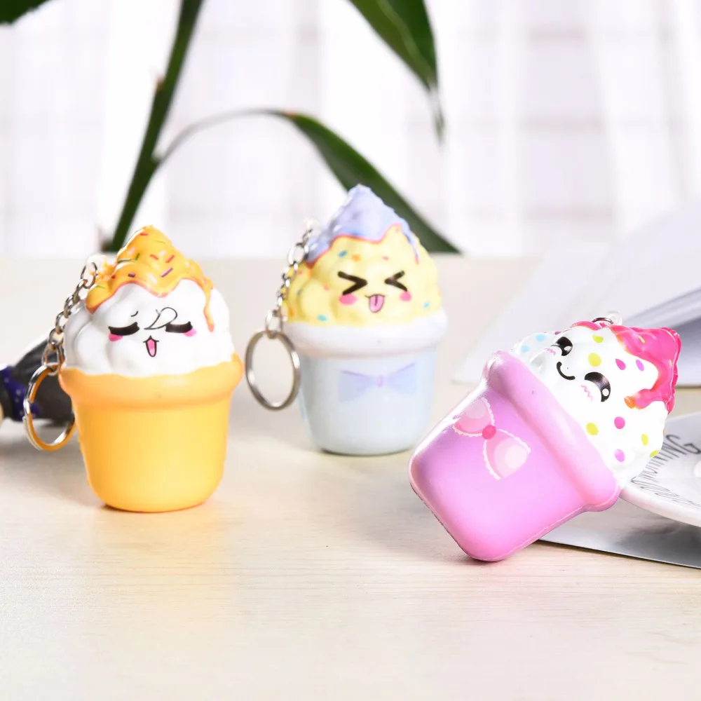 Squishies Kawaii Мороженое медленно поднимающийся крем душистый брелок для снятия стресса игрушки для детей и взрослых декомпрессионные игрушки горячая распродажа