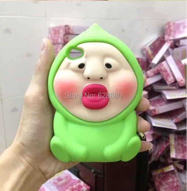 Fairy Farm Kobito-dukan 3D silicone Case Red lips peach fart phone case cover for iphone 4 4s 5 5s 200pcs DHL free shipping |