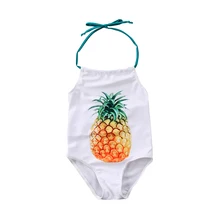 Летние Купальники для маленьких девочек купальный костюм бикини Мультфильм клубника Купальники Купальник Дети купальный костюм бикини пляжная одежда