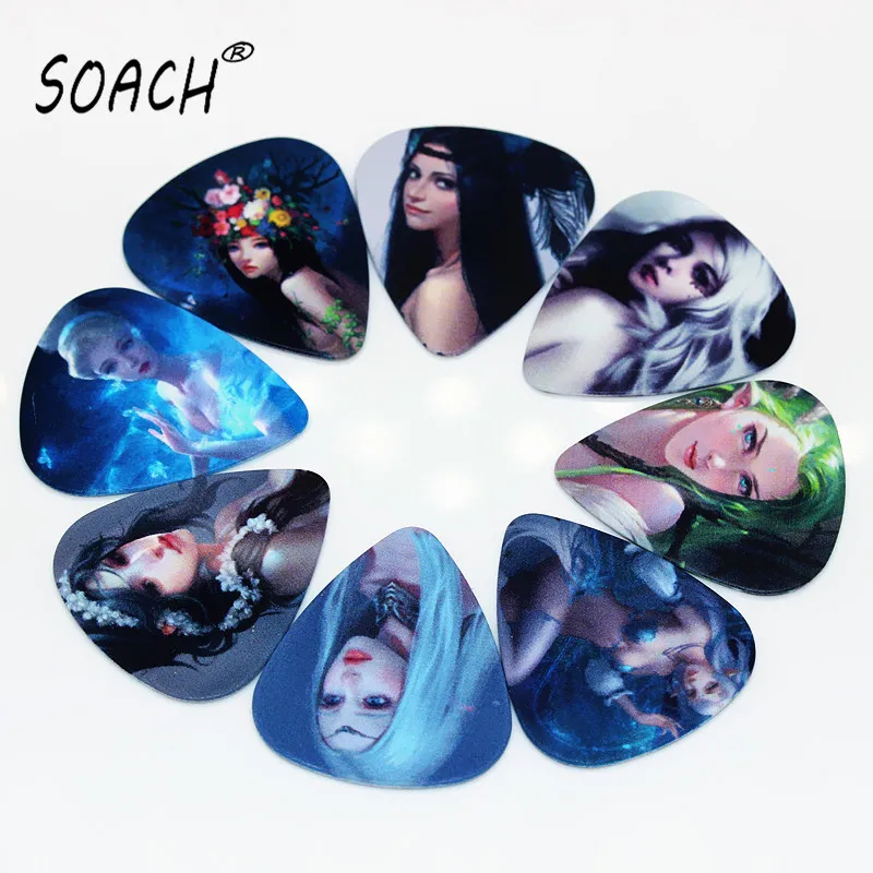 

SOACH 10PCS 0.71mm two side design guitar accessries pick guitar picks guitar plectrrum
