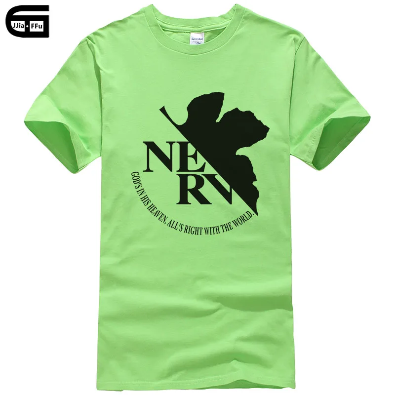 Anime Cartoon EVA Neon Genesis Evangelion NERV cotton Mans clothing Men T Shirt Manga Tshirt casual t-shirt tee T164