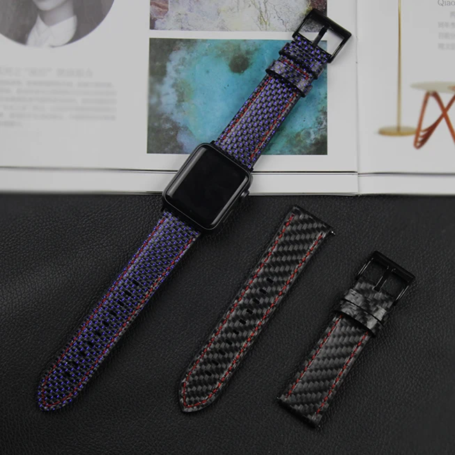 MONOCARBON | Carbon Fiber Apple Watch Bands 45mm S8/S7, 44mm S6/5/4/SE ,  42mm S3/2/1 | Glossy Finish