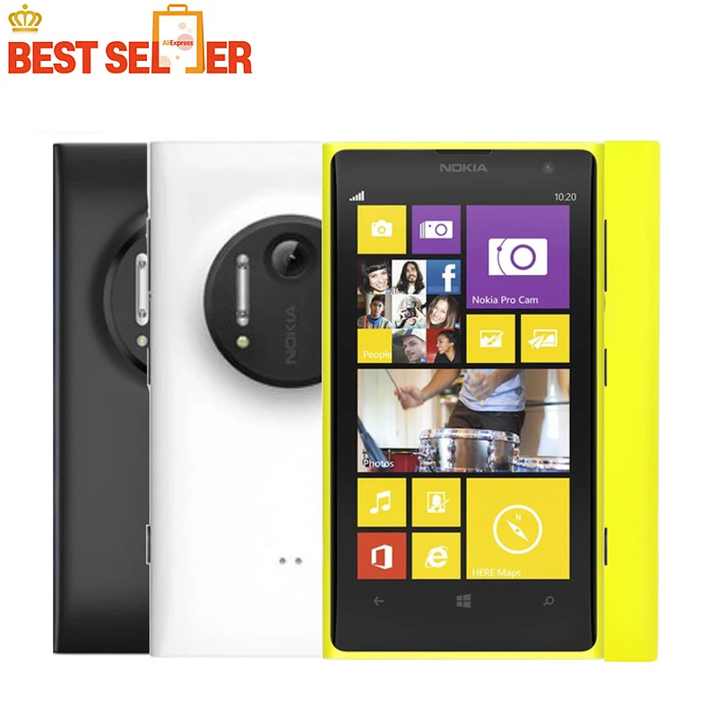 Оригинал Nokia Lumia 1020 Windows Phone 32 Гб камера 41MP gps Wifi 4 5 дюймов экран смартфонов
