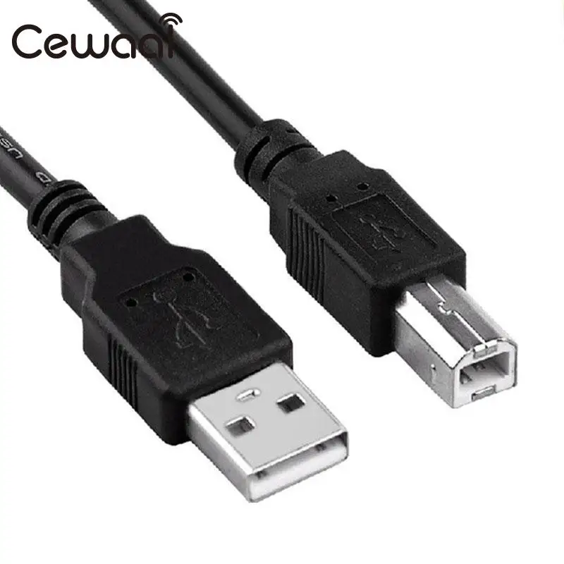 

Cewaal 1.5M USB 2.0 Printer Cable Type A Male To B Male Sync Data Printer Cable Charger USB Cord For PC Brother Epson Lexmark