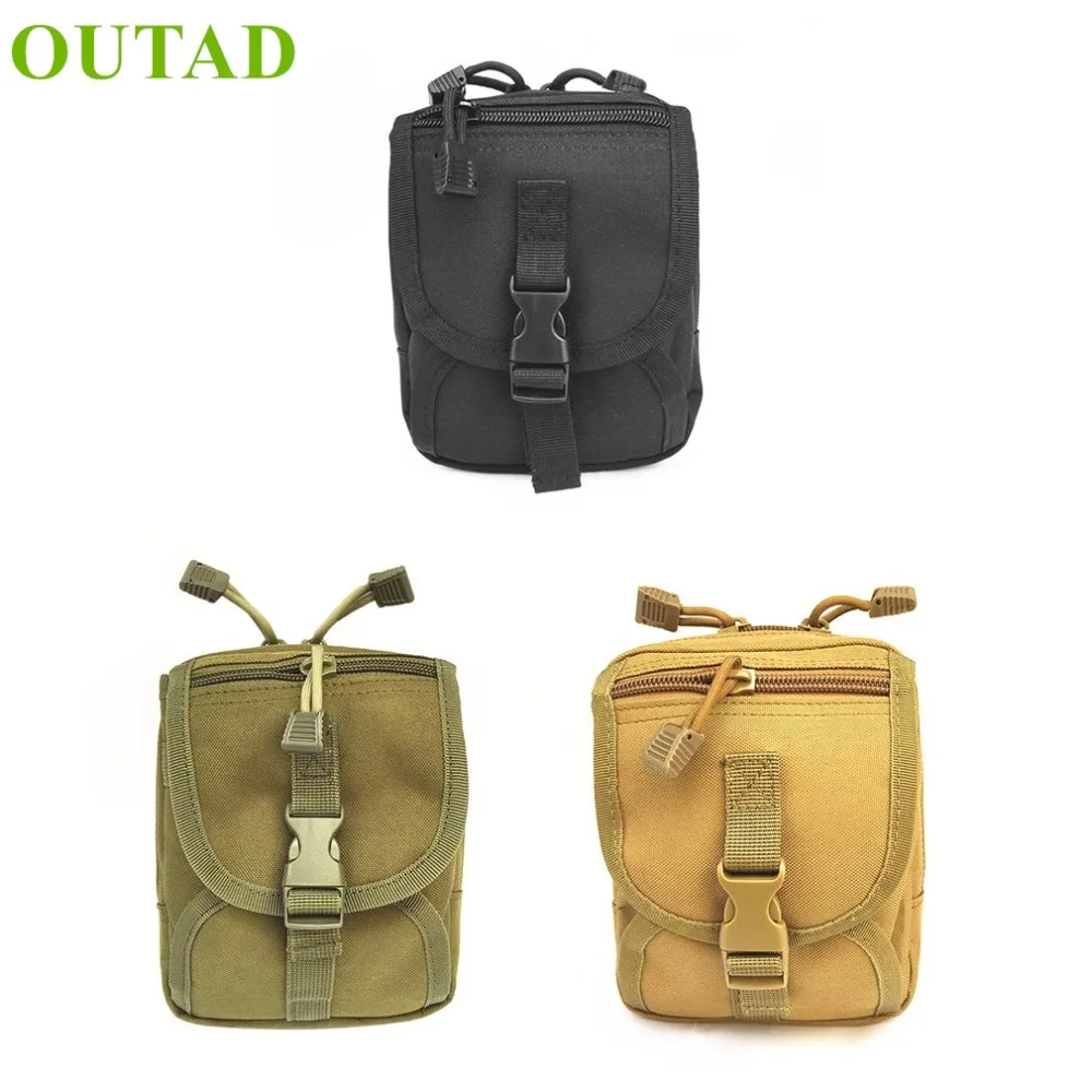 

OUTAD Multi-Purpose Tactical Waist Pack Holder Bag Zipper Key Phone Pack Outdoor Sports Small Tools Bag Camping Hiking Pouch