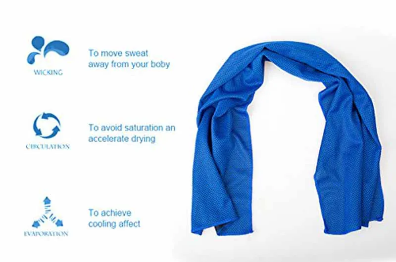 Summer Outdoor Sports Towel Ice Cold Towel Scarf Running Yoga Travel Gym Camping Golf Workout Cooling Towel Chilling Neck Wrap (25)