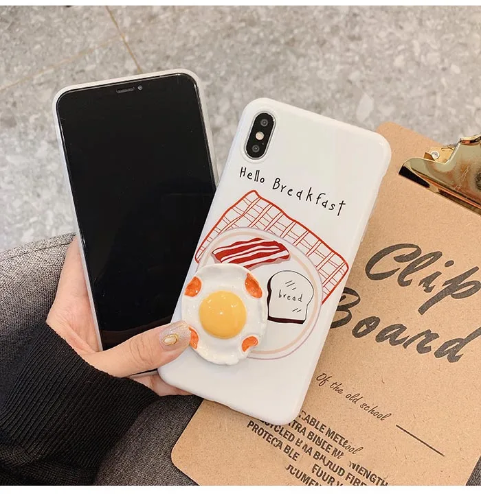 GlamPhoneCase трехмерный чехол для телефона с изображением яйца пиццы iPhone X XS Max XR мягкий