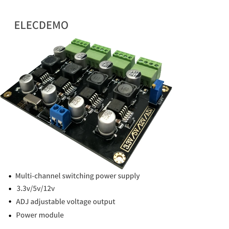 LM2596 DC-DC Multiple Buck Power Supply Module 3.3V//5V//12V//ADJ Output
