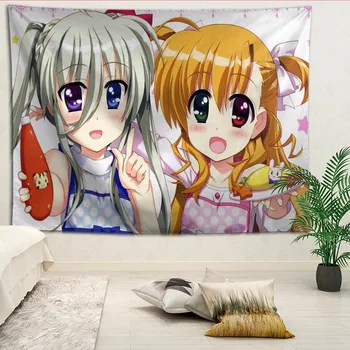 

Magical Girl Lyrical Nanoha Hanging cloth background wall covering bedroom renovation bed decoration tapestry custom logo