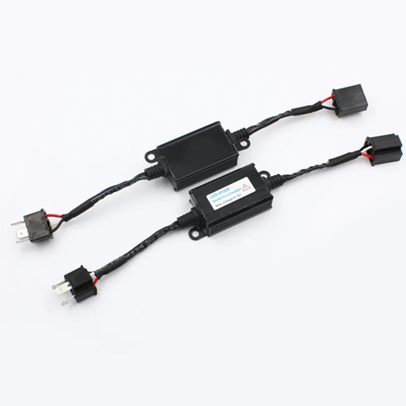 

FSYLX H4 9003 HB2 LED headlight canceler decoder for H4 LED headlight bulb Canbus Resistor Decoder Car H4 LED Warning Canceller