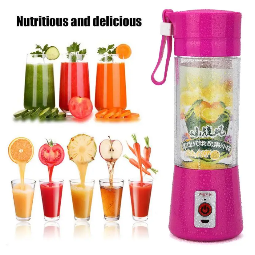 

New Qualified Dropship 400ml Portable USB Electric Fruit Juicer Smoothie Maker Blender Bottle Juice Shaker Fruit Bottle SEP20