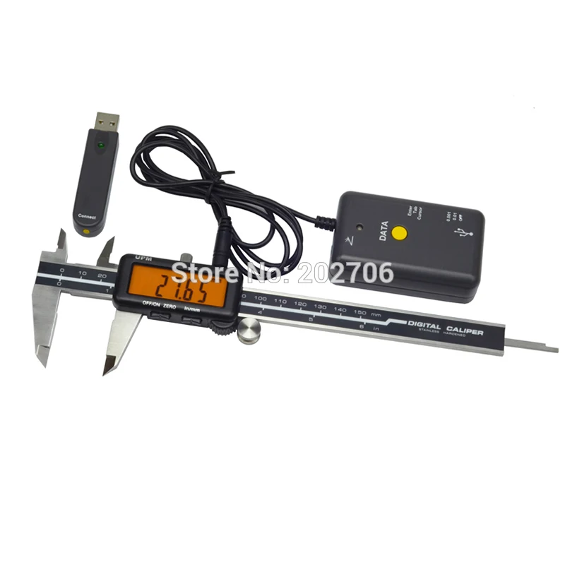 150mm Digital caliper with data output datalink Wireless Digital