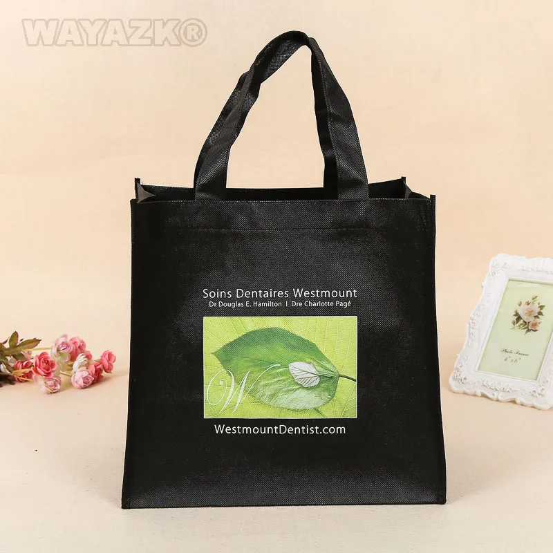 (1000 шт./лот) Размер 35x30x15 см (14x12x6 ") настройка печатных нетканые ткань sling bag