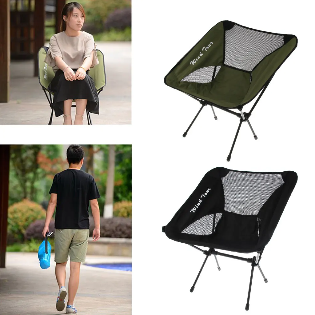 

Portable Chair for Camping Beach Backpacking Outdoor Festivals Compact Size