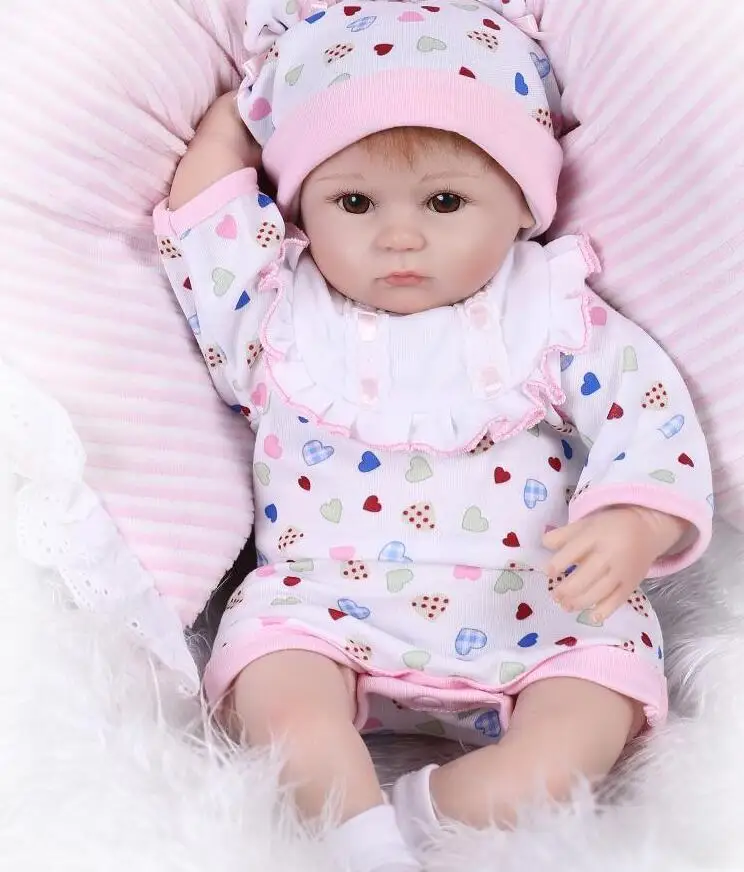 

silicone reborn girl dolls With Bear Pacifier Luxury Accessories Princess Dolls Lovely Birthday Gift Girls Brinquedos Silicone